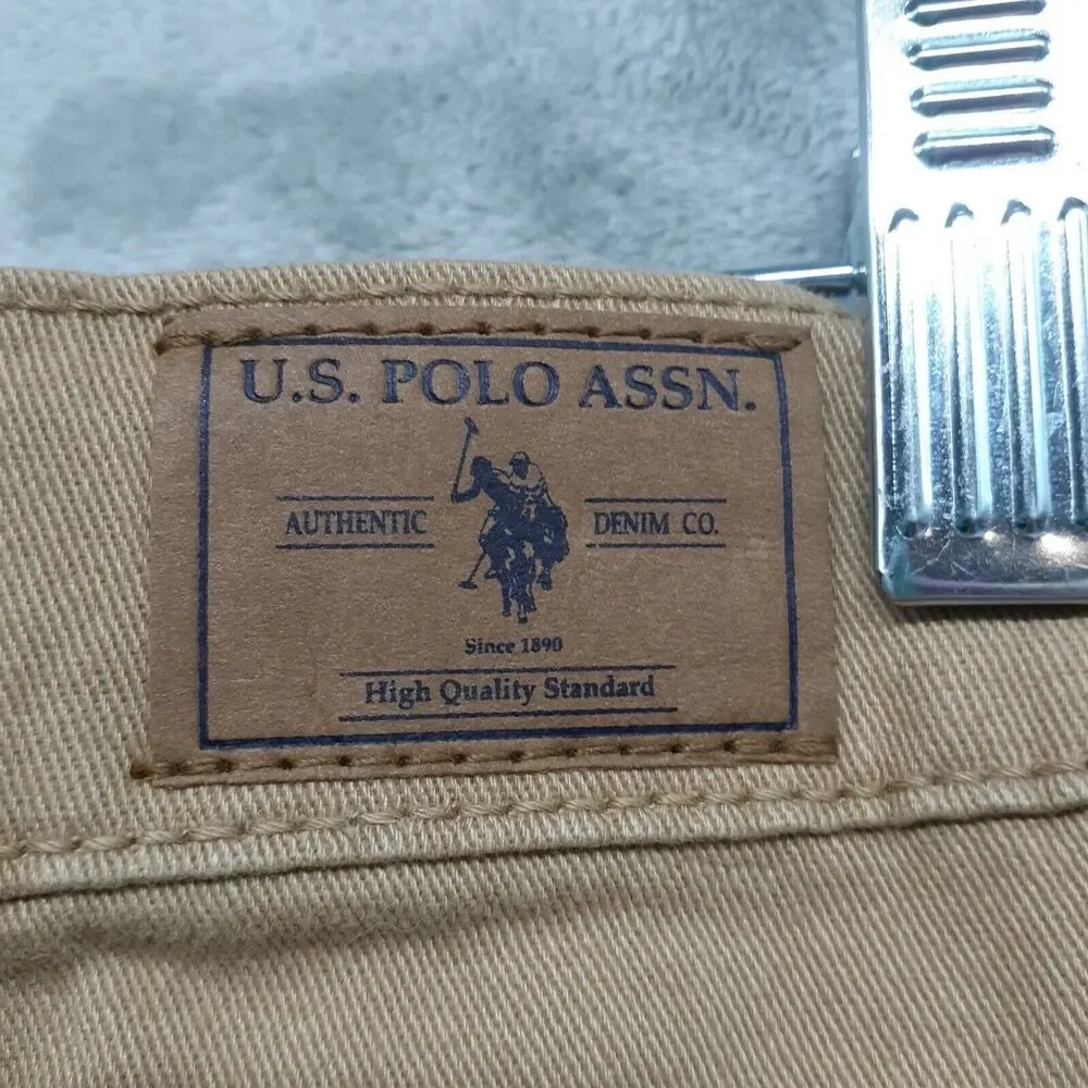 U.S. Polo Assn Straight Twill Jeans Pants Honey Yellow Boys Size 14 NWT